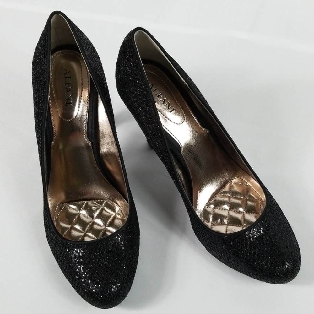 Alfani “Maddy” glitter heels